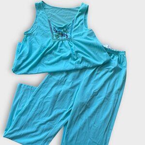 Vintage Jc Penney Union Made Blue Pajama Set ILGWU Union Label 36 FLAWS READ USA